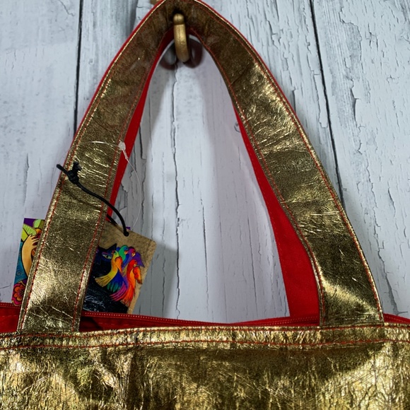 Laurel Burch Metallic Canvas Tote Bag NWT - Picture 14 of 16